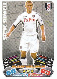 Steve Sidwell Fulham 2011/12 Topps Match Attax #117